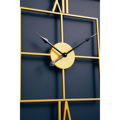 Kent Small Gold Finish Square Wall Clock - Image 4