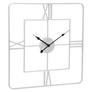 Kent Large Silver Finish Square Wall Clock