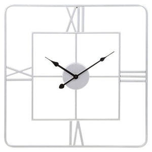 Kent Large Silver Finish Square Wall Clock