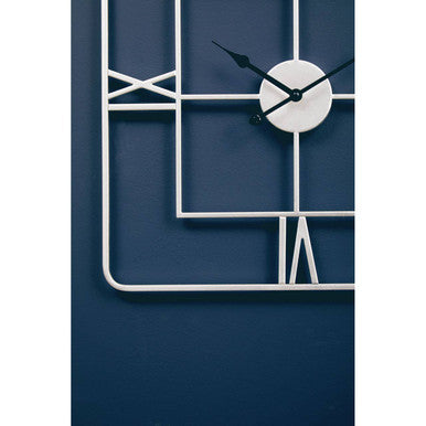 Kent Large Silver Finish Square Wall Clock - Image 5
