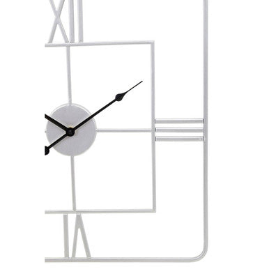 Kent Large Silver Finish Square Wall Clock - Image 8