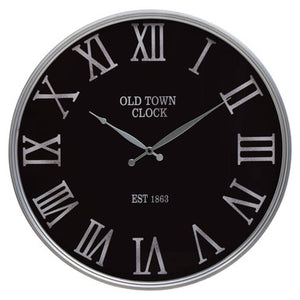Kent Black And Silver Wall Clock