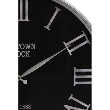 Kent Black And Silver Wall Clock