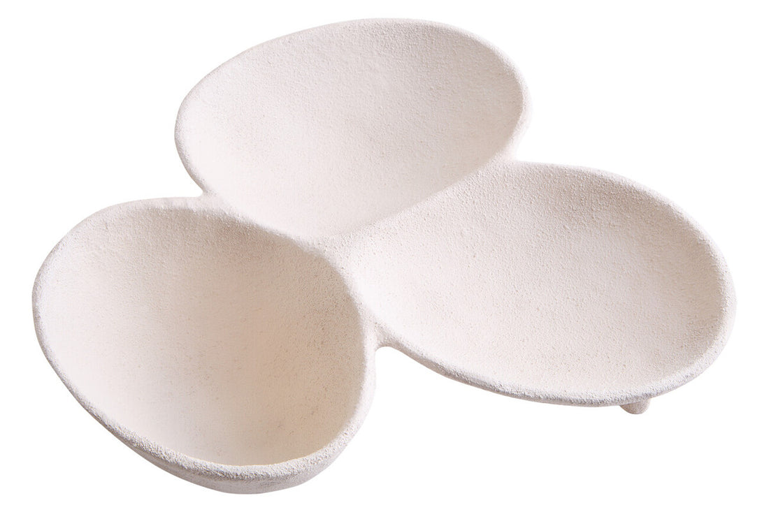 Dunas Textured White Abstract Bowl