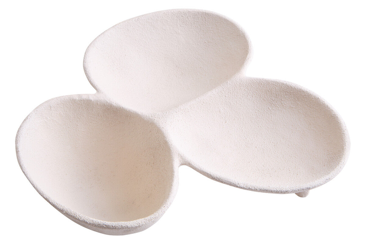 Dunas Textured White Abstract Bowl