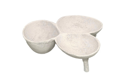 Dunas Textured White Abstract Bowl