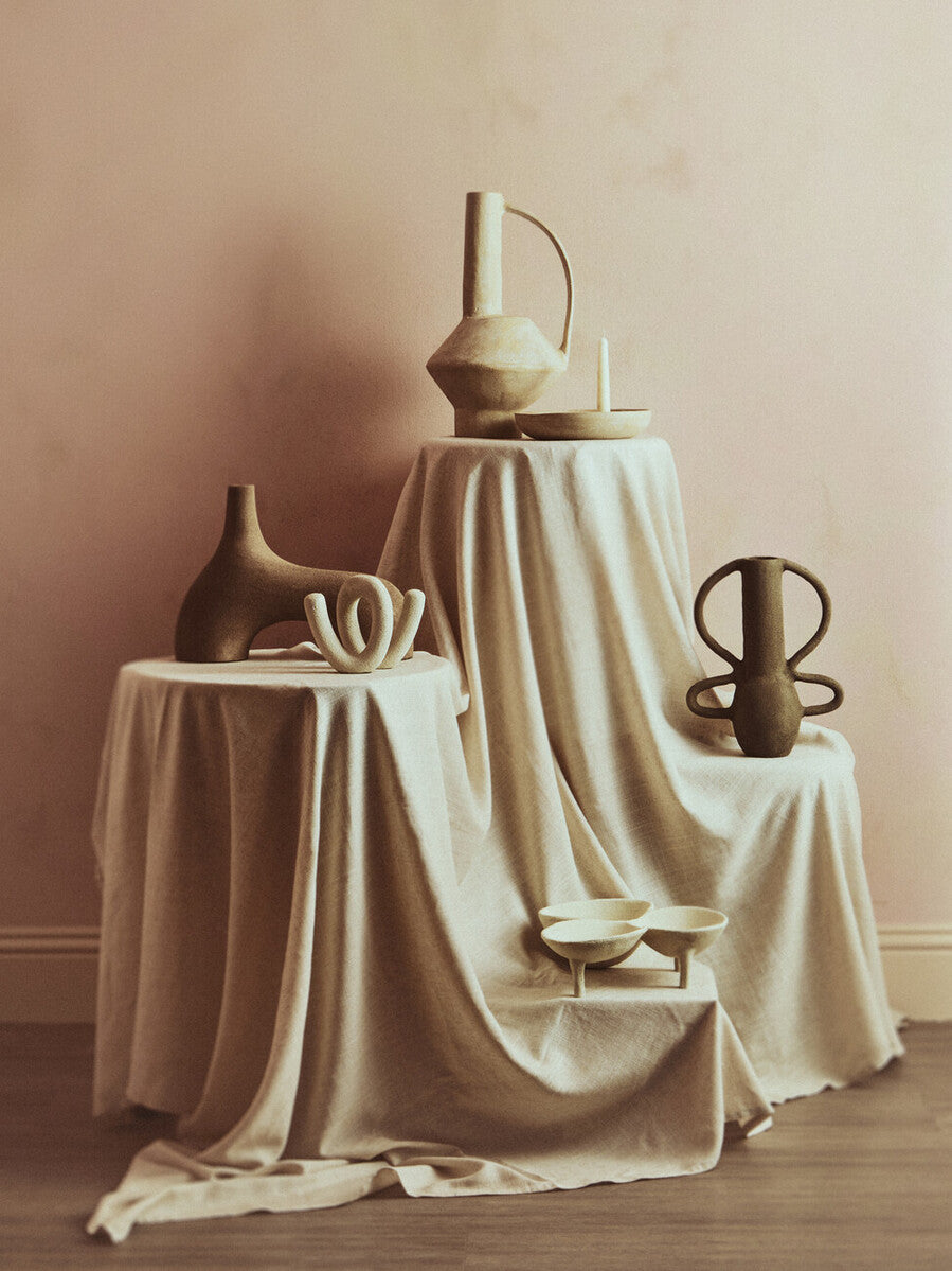 Dunas Textured White Abstract Bowl