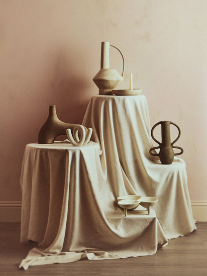 Dunas Textured White Abstract Bowl