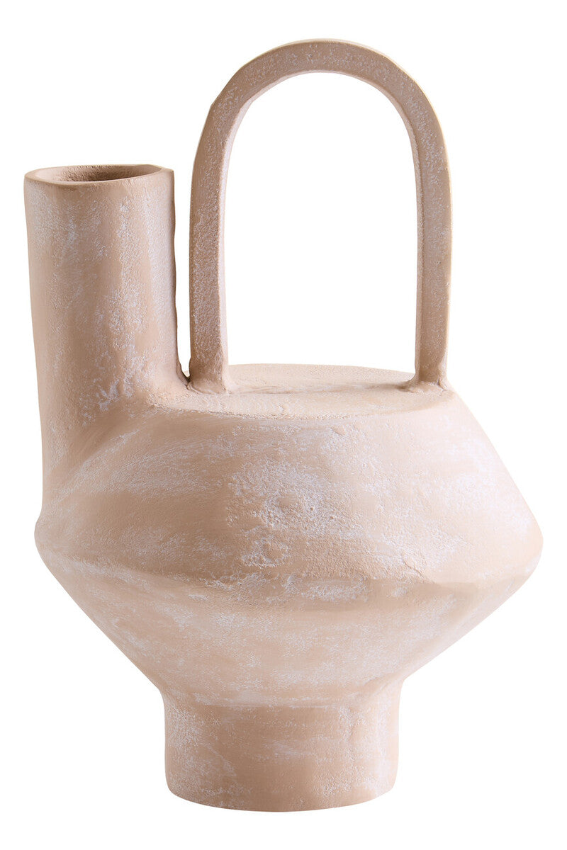Densita Small Textured Beige Whitewash Vase
