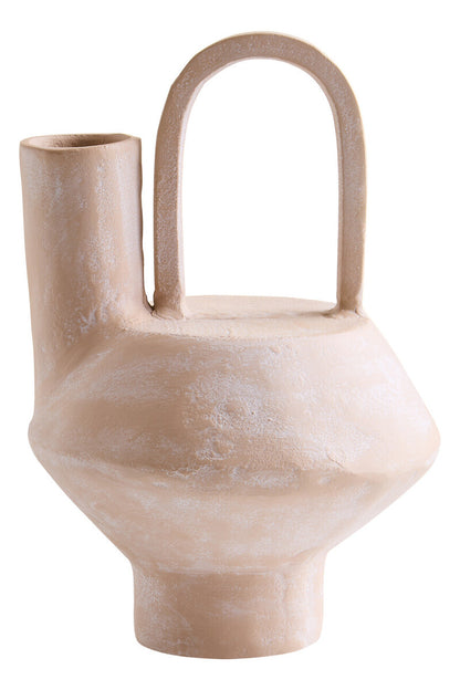 Densita Small Textured Beige Whitewash Vase