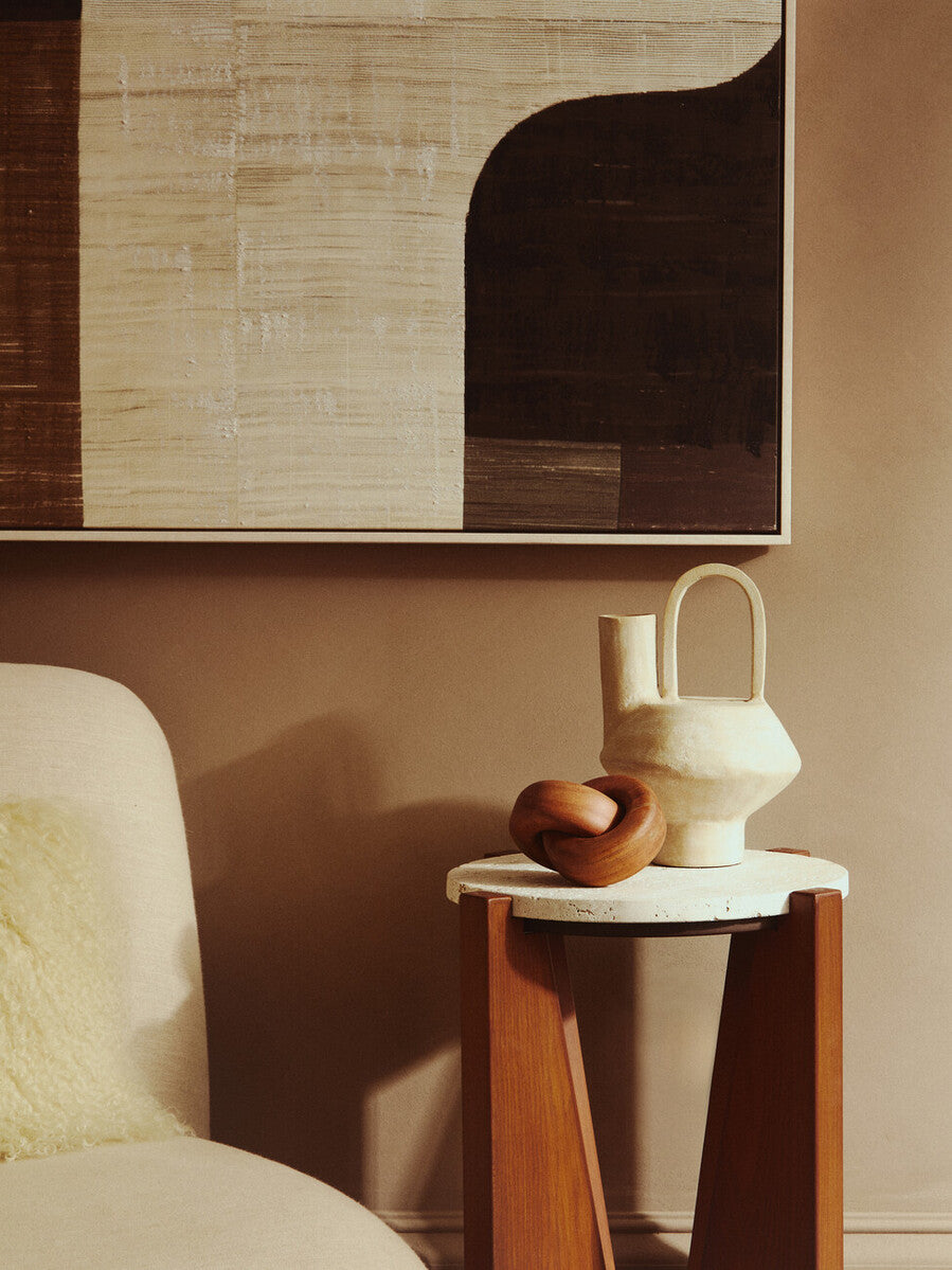 Densita Small Textured Beige Whitewash Vase