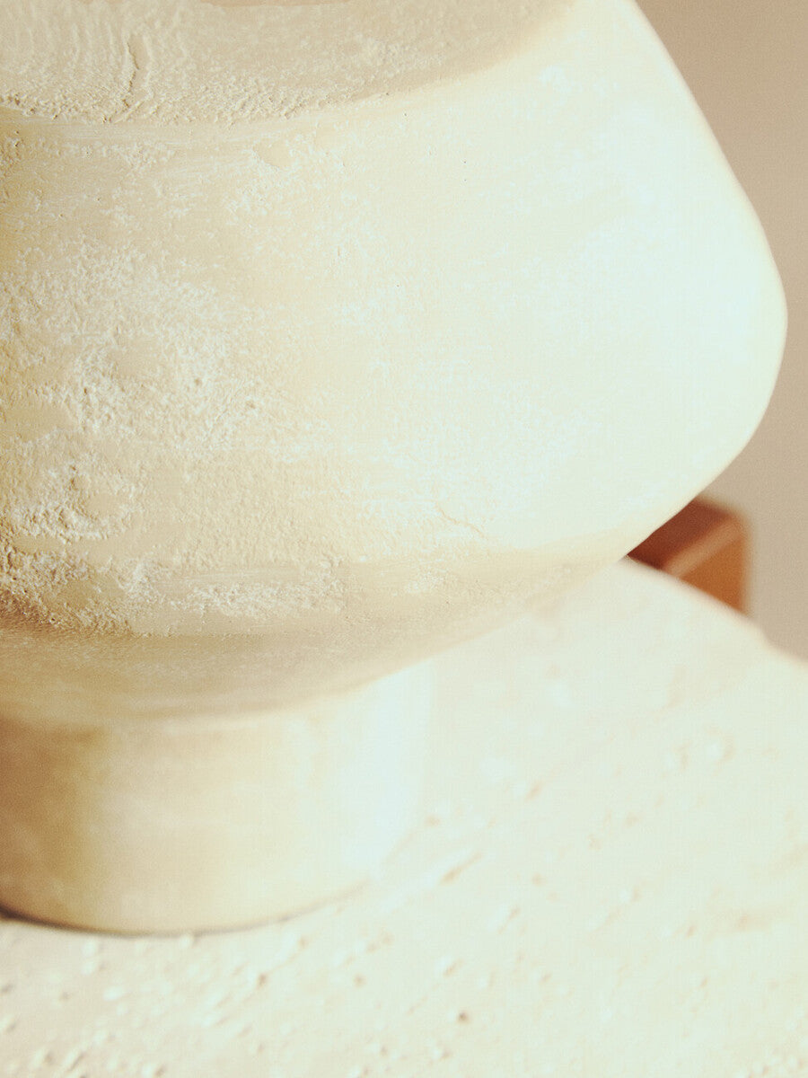 Densita Small Textured Beige Whitewash Vase