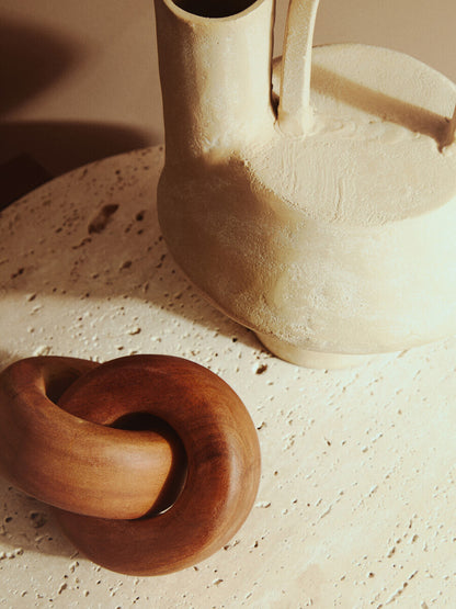 Densita Small Textured Beige Whitewash Vase