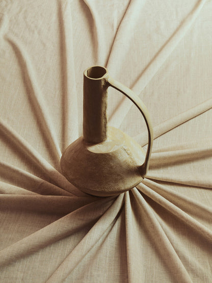 Densita Large Textured Beige Whitewash Vase