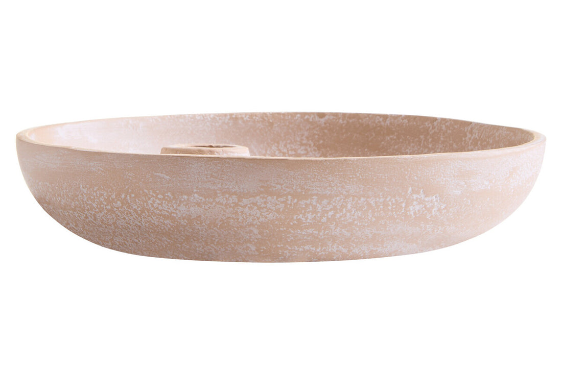 Beige ceramic bowl on a white background