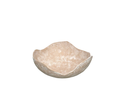 Densita Large Textured Beige Whitewash Bowl