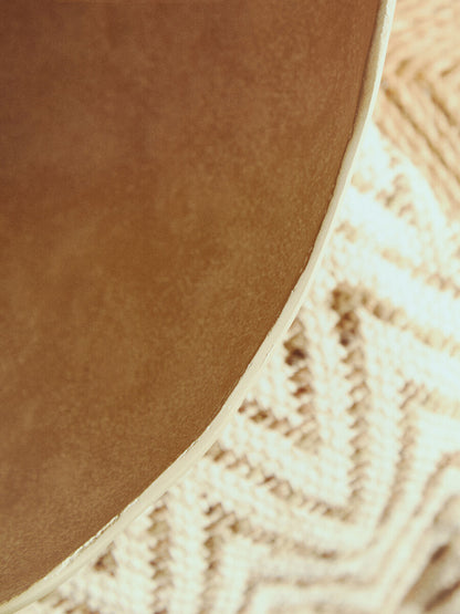 Densita Large Textured Beige Whitewash Bowl