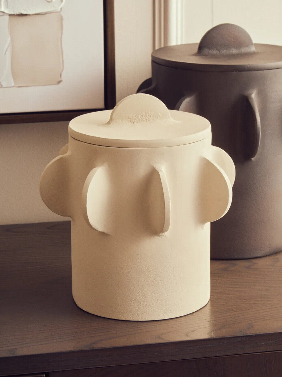 Prato Small Round Textured Cream Box