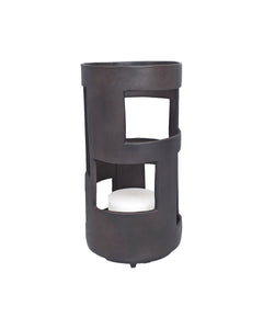 Prato Large Textured Brown Candle Holder