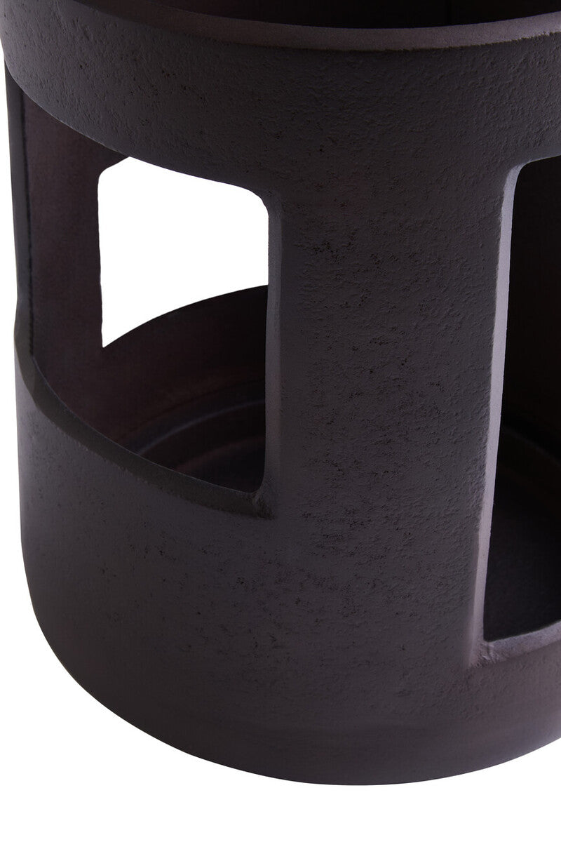 Prato Large Textured Brown Candle Holder