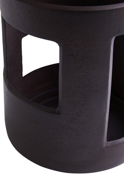 Prato Large Textured Brown Candle Holder