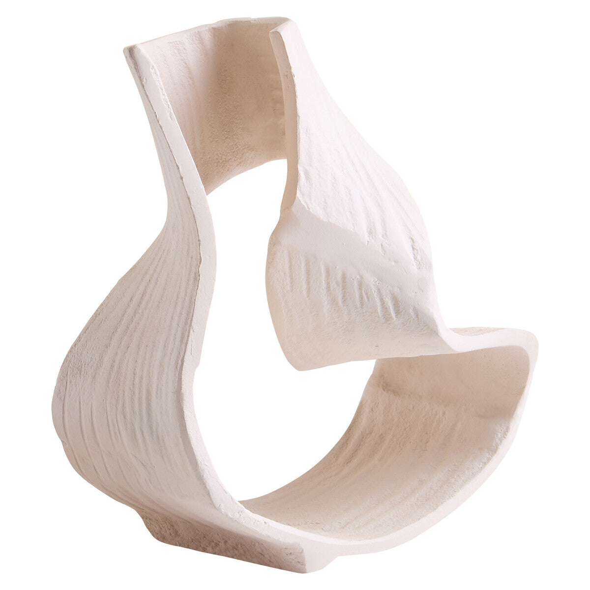 Prato Small Cream Abstract Swirl Sculpture