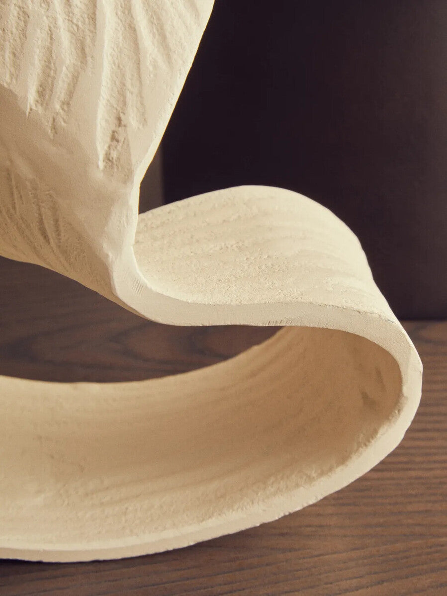 Prato Small Cream Abstract Swirl Sculpture