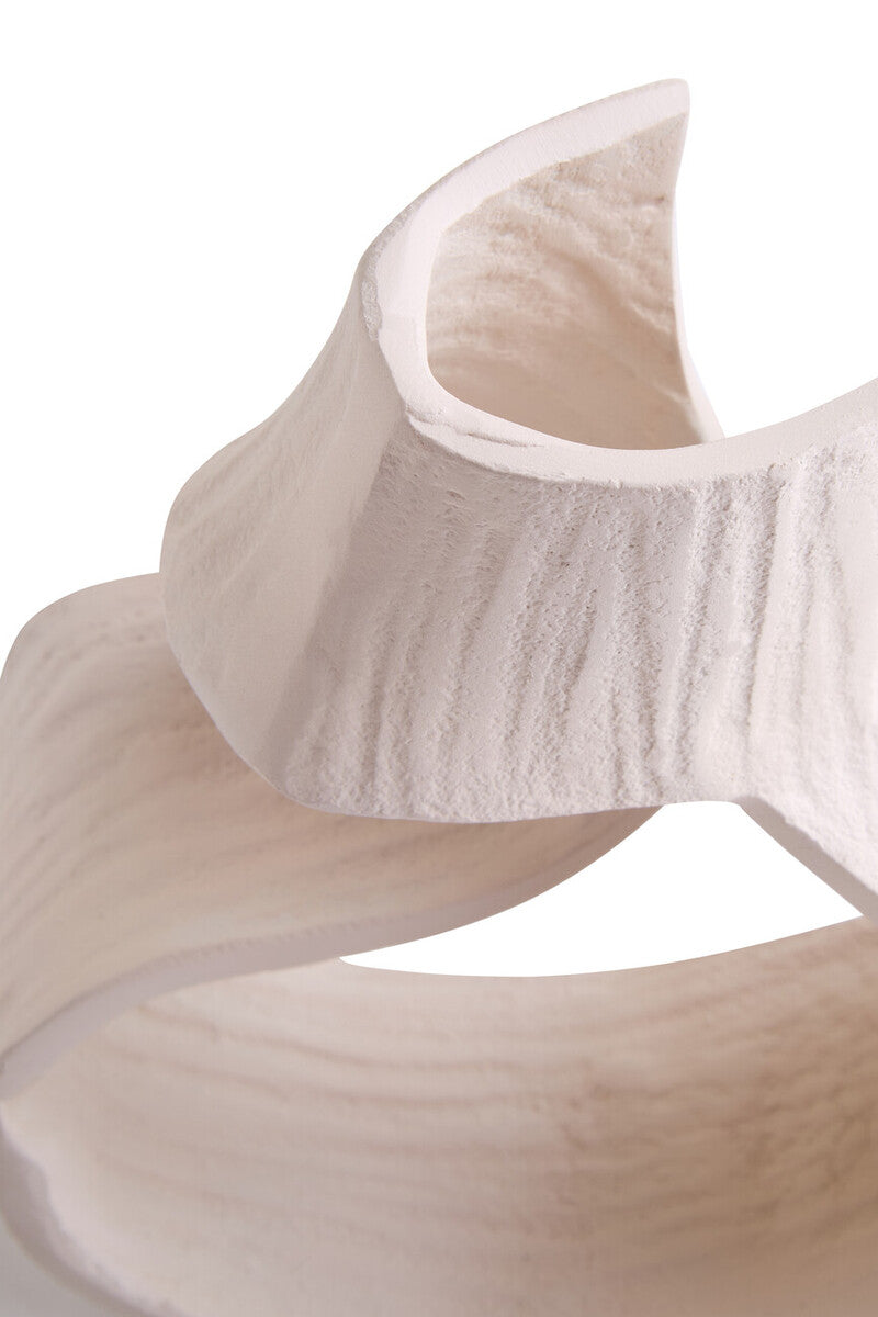 Prato Small Cream Abstract Swirl Sculpture