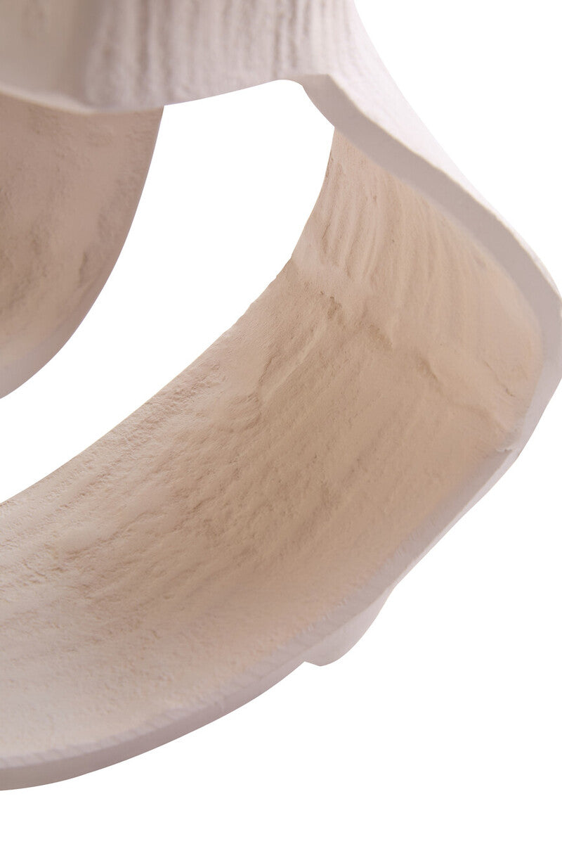 Prato Small Cream Abstract Swirl Sculpture