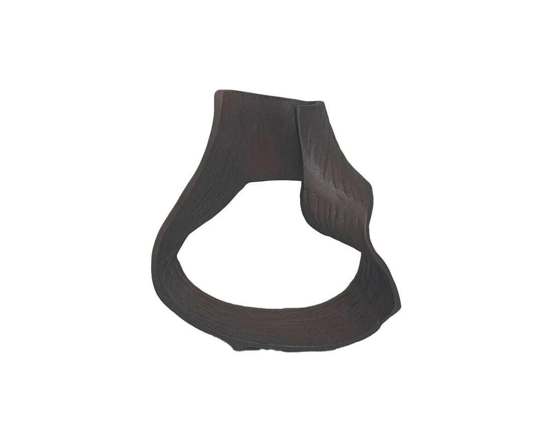 Prato Large Brown Abstract Swirl Sculpture