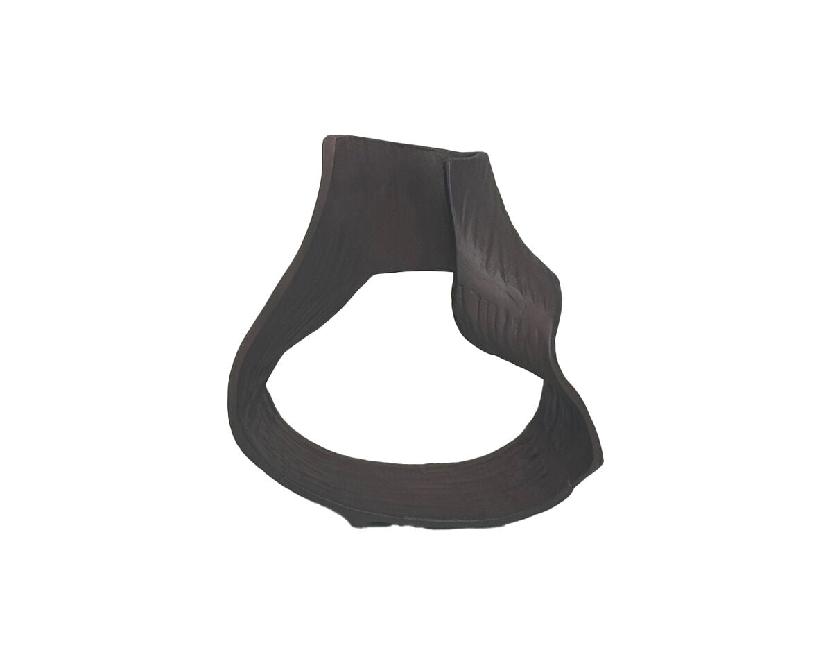 Prato Large Brown Abstract Swirl Sculpture