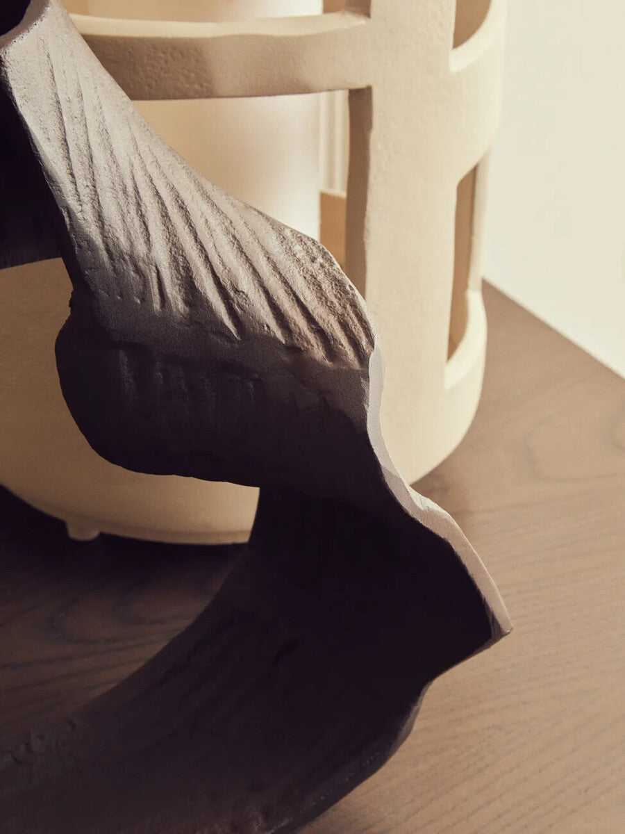 Prato Large Brown Abstract Swirl Sculpture