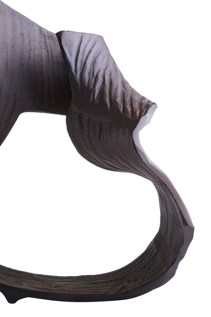 Prato Large Brown Abstract Swirl Sculpture