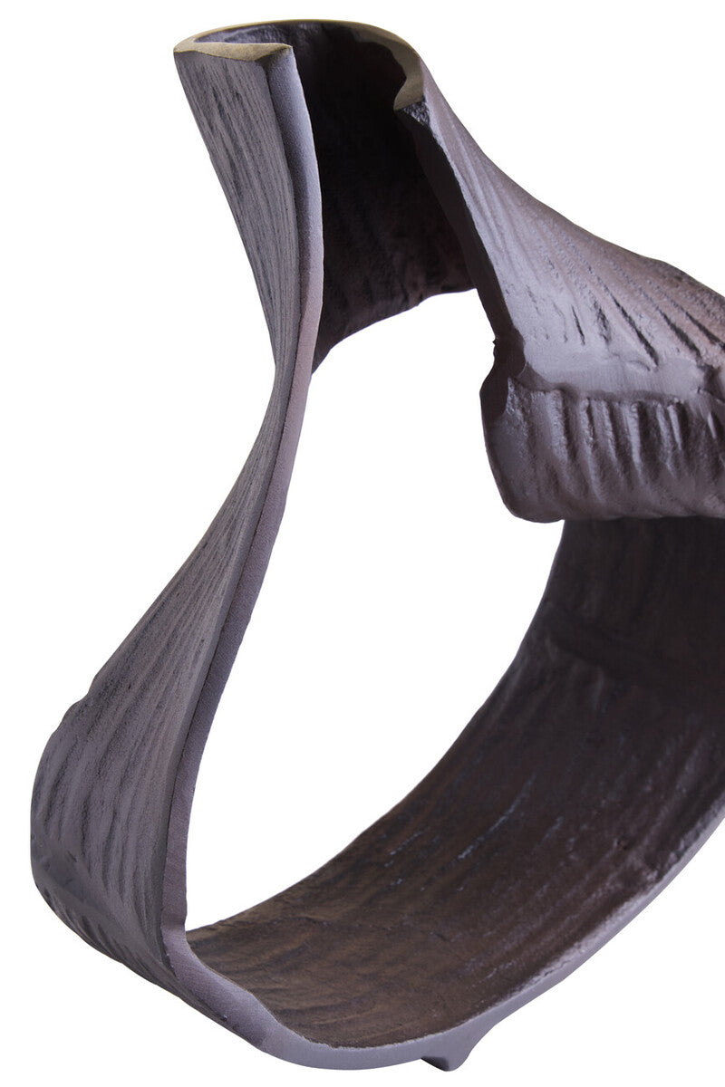 Prato Large Brown Abstract Swirl Sculpture