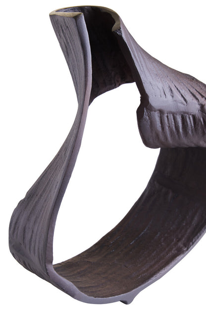 Prato Large Brown Abstract Swirl Sculpture