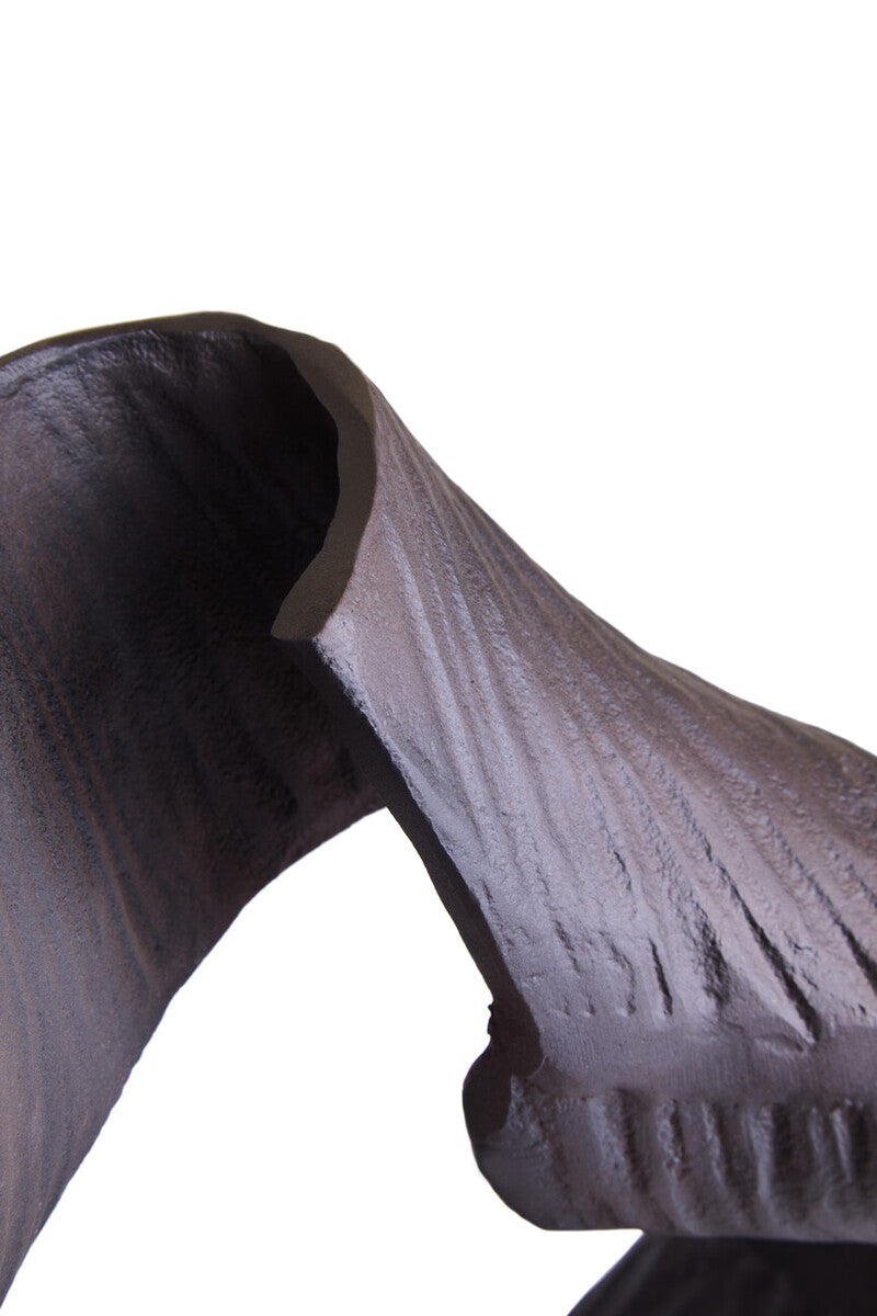 Prato Large Brown Abstract Swirl Sculpture
