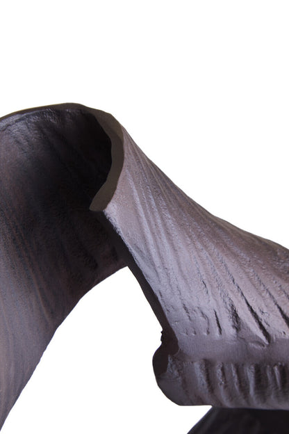 Prato Large Brown Abstract Swirl Sculpture
