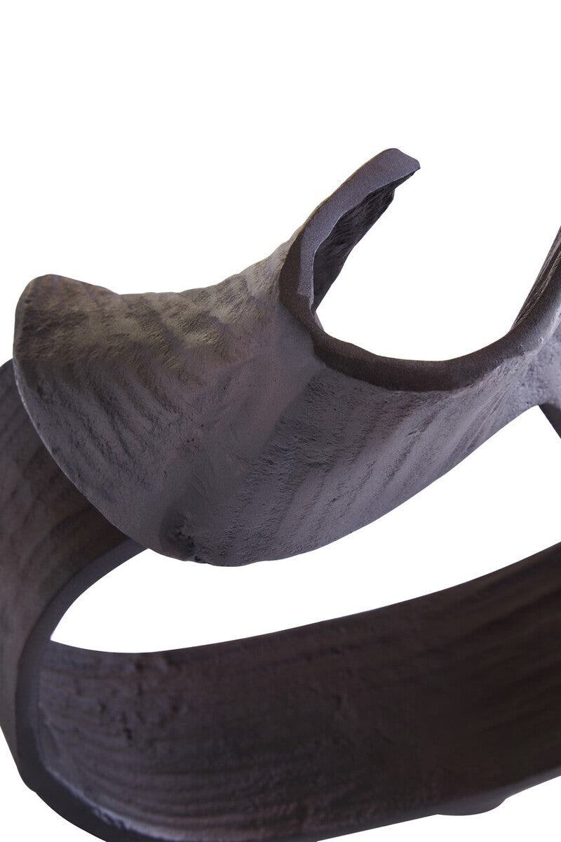 Prato Large Brown Abstract Swirl Sculpture