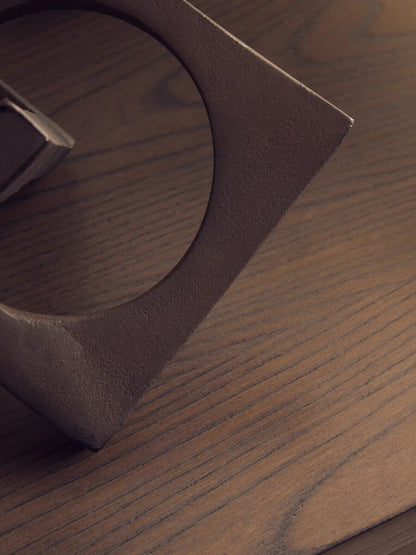 Prato Brown Finish Square Knot Sculpture