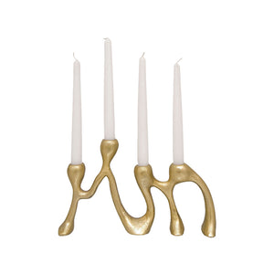 Four Light Gold Candle Holder | Prato