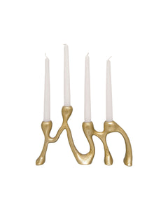 Prato Four Light Gold Candle Holder