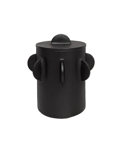 Prato Large Round Textured Black Box