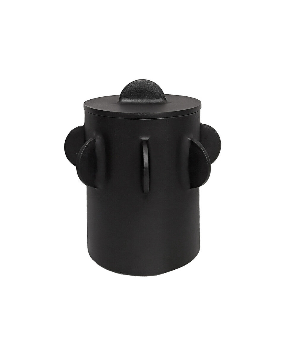 Prato Large Round Textured Black Box