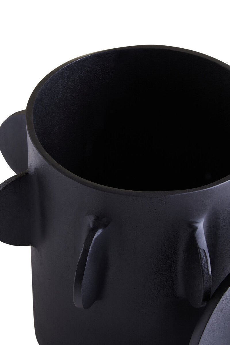 Prato Large Round Textured Black Box