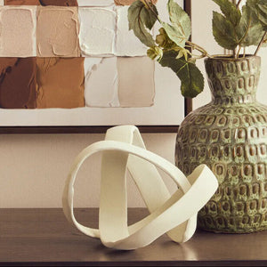 Ivory Finish Knot Sculpture | Prato