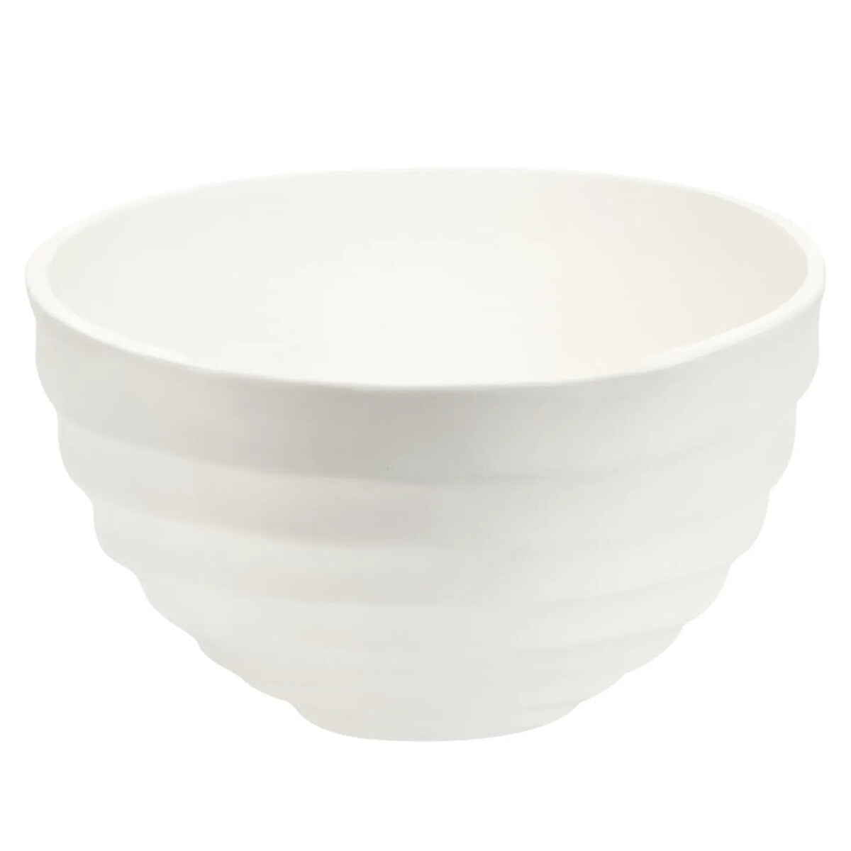 Mira Ivory Finish Rippled Bowl