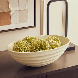 Ivory Finish Rippled Bowl | Mira