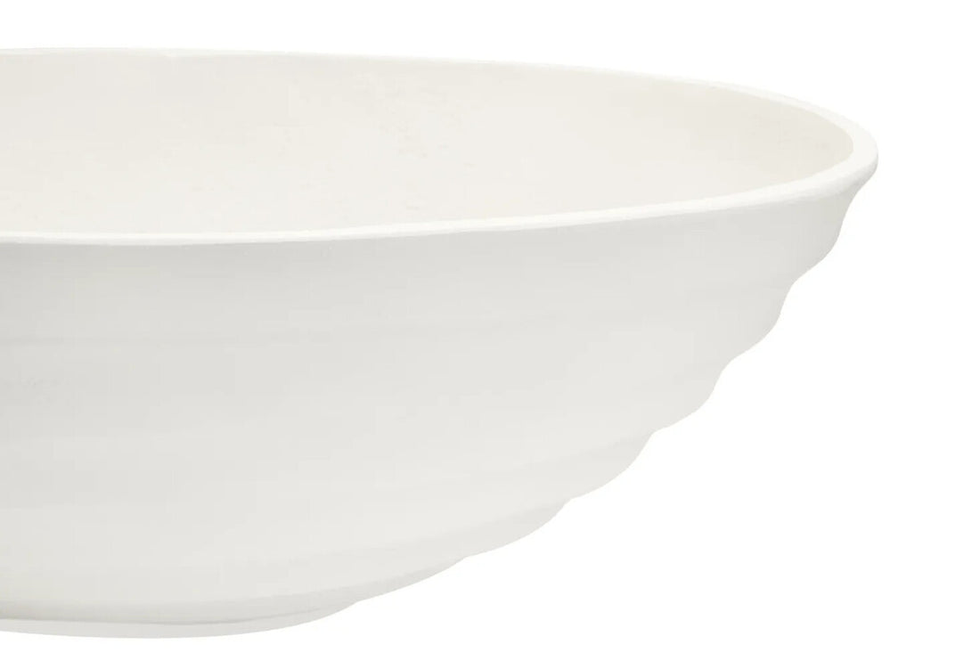 Mira Ivory Finish Rippled Bowl