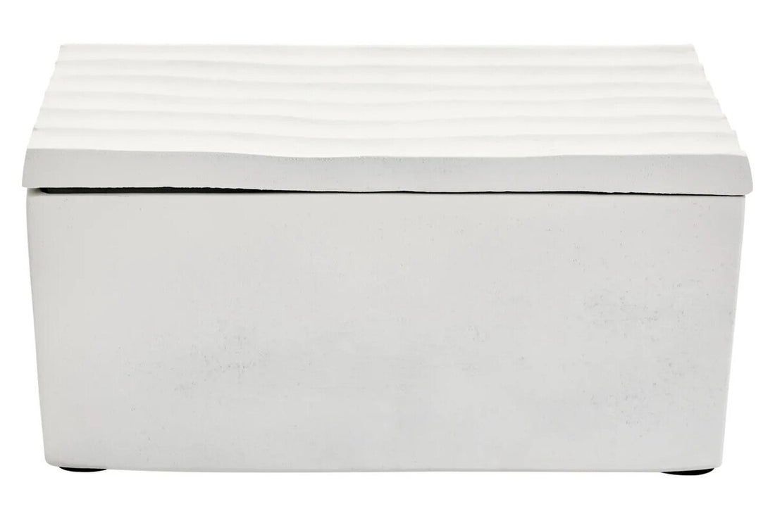 Mira Large Ivory Finish Rippled Box