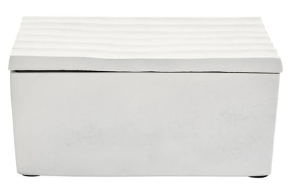 Mira Large Ivory Finish Rippled Box